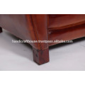 Dark Antique Leather Double Seater Leather Sofa